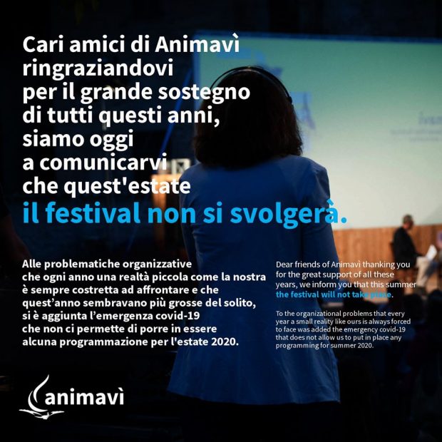 Per Animavì Festival un anno di pausa