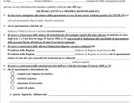 Covid-19, on line il modello di autodichiarazione per gli spostamenti dal 4 maggio