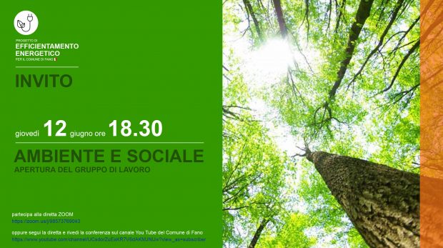 Fano, il 12 giugno il primo incontro del tavolo Ambiente e Sociale