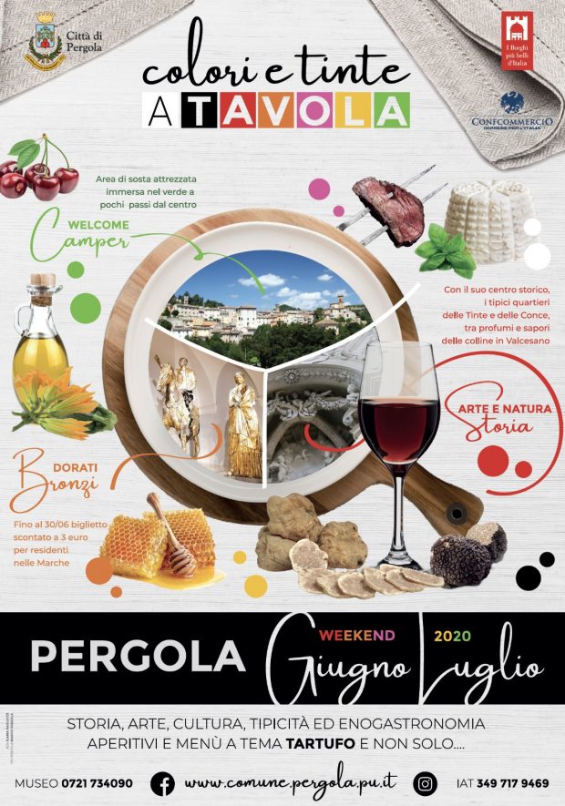Colori e Tinte a tavola: a Pergola, uno dei Borghi più belli d’Italia, 7 weekend tra enogastronomia, arte e tipicità