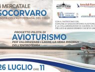L’avio-turismo atterra a Sassocorvaro  Prove tecniche per la nuova idro-superficie del lago Mercatale