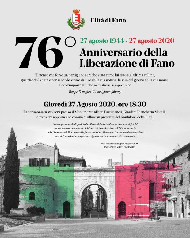 Fano celebra il 76esimo anno della Liberazione