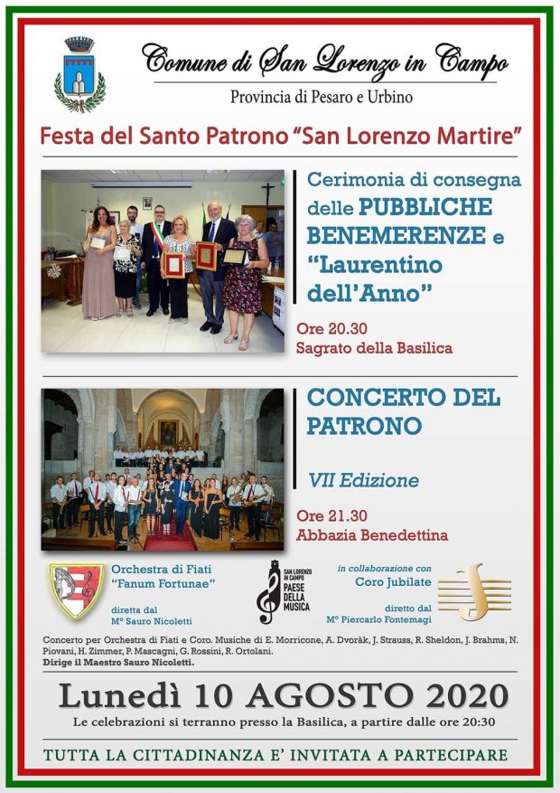 San Lorenzo in Campo, benemerenze pubbliche: tributo dell’Amministrazione Comunale a coloro che si sono prodigati durante l’emergenza Coronavirus
