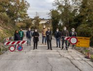 Riaperta la strada Monterolo dopo l’intervento di ingegneria naturalistica della Provincia, Paolini: “Attendiamo finanziamenti regionali per sistemazione di tutto il versante”