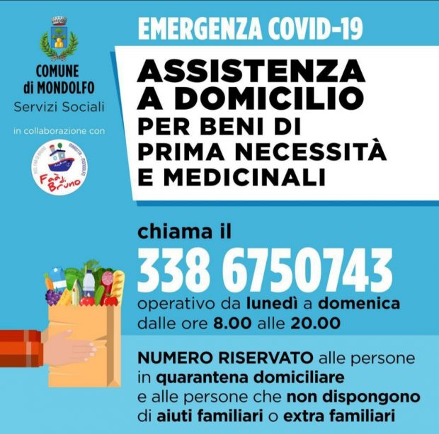 Covid-19: a Mondolfo l’Amministrazione riattiva servizio assistenza a domicilio