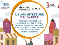Fano candidata a “Capitale Italiana del Libro 2021”, al via primo laboratorio di promozione lettura