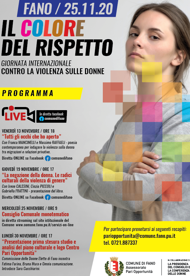 Fano, 4 appuntamenti per celebrare la giornata contro la violenza sulle donne