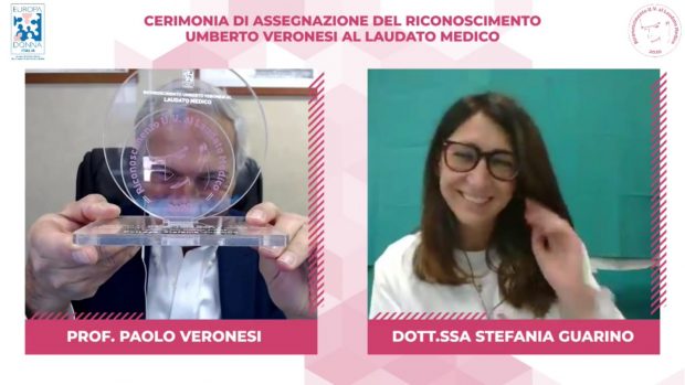 Alla dottoressa Stefania Guarino il Riconoscimento Umberto Veronesi al Laudato Medico