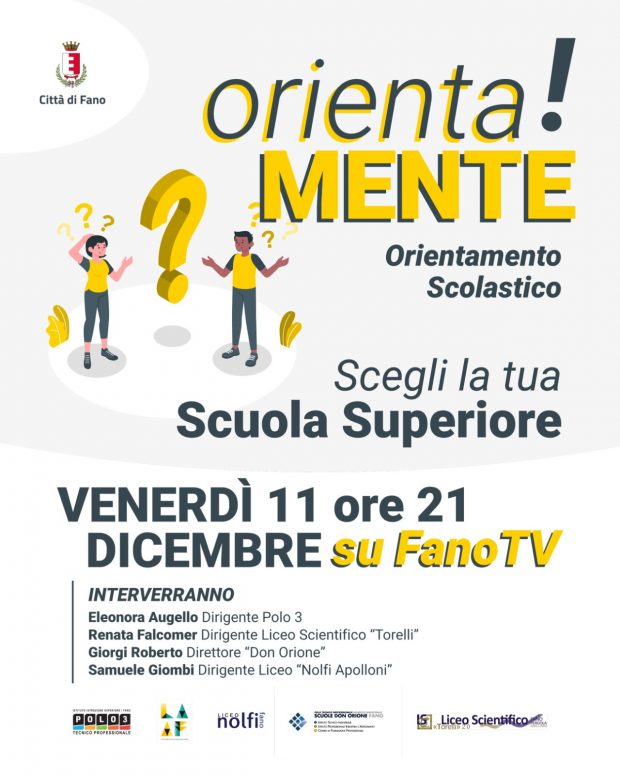 Scelta della scuola superiore, in arrivo uno speciale tv per le famiglie di Fano