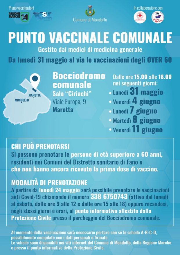 Marotta, al via punto vaccinale comunale