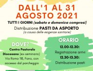 Fano, dall’1 al 31 agosto la Mensa SOStengo