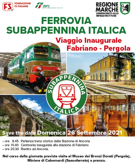 Marche, riattivata la ferrovia che collega Fabriano a Pergola