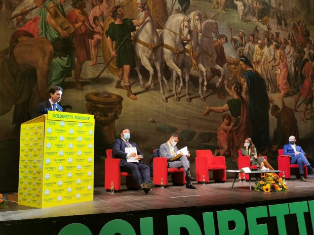 Fano, il presidente della Regione Acquaroli all’evento ‘L’Agricoltura che verrà’