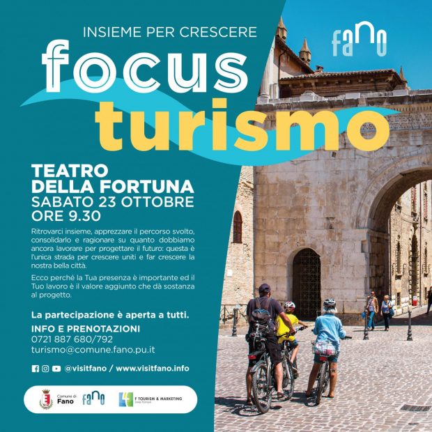 Fano, sabato 23 ottobre un focus sul turismo
