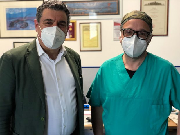 Giornata nazionale personale sanitario, Seri ha fatto visita a dipendenti pronto soccorso Santa Croce
