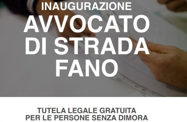 Avvocato di strada, a Fano la tutela legale gratuita per persone senza dimora