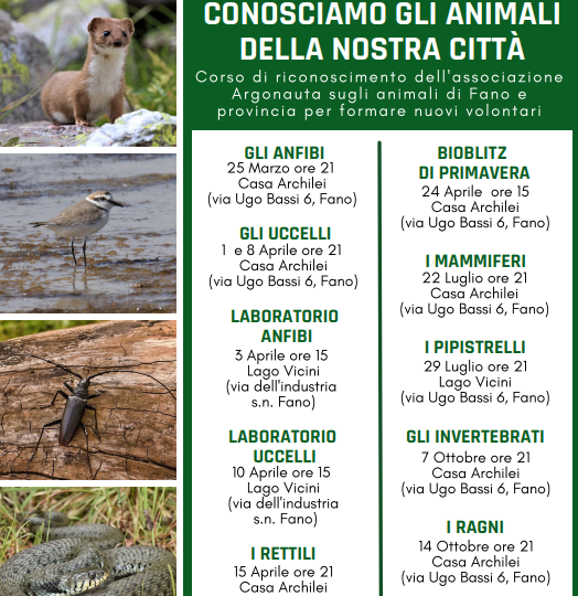 Al via un corso gratuito per conoscere la natura di Fano