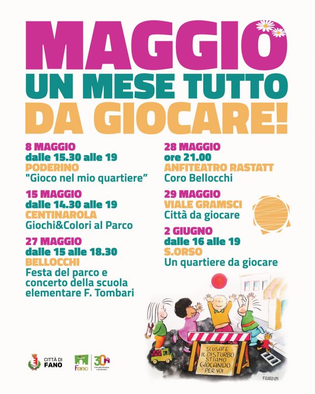 Fano, presentato ‘Maggio, un mese tutto da giocare’ per i bambini e i quartieri