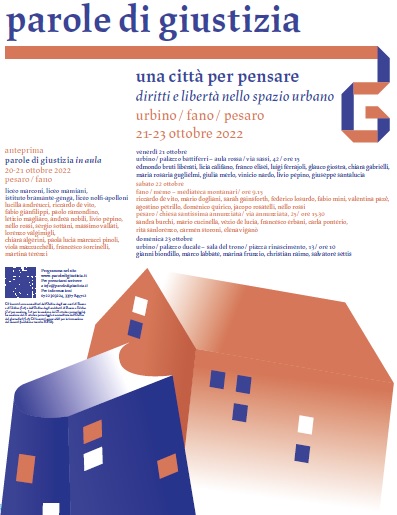 Dal 20 al 23 ottobre Urbino, Pesaro e Fano ospitano il Festival “Parole di Giustizia”