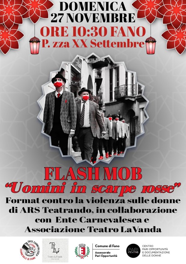 “Uomini in scarpe rosse”, flashmob a Fano domenica 27 novembre