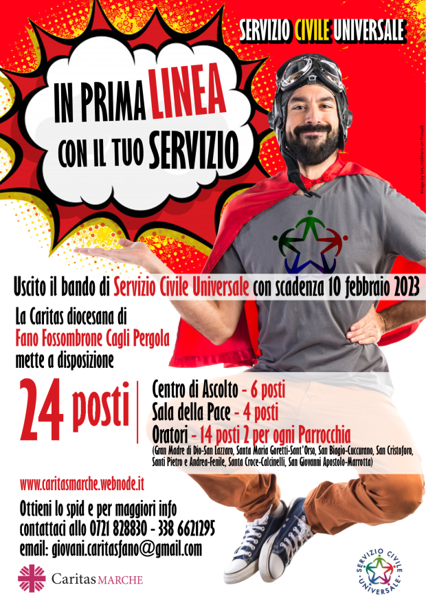 Giovani e Caritas Fano in prima linea con il Servizio Civile