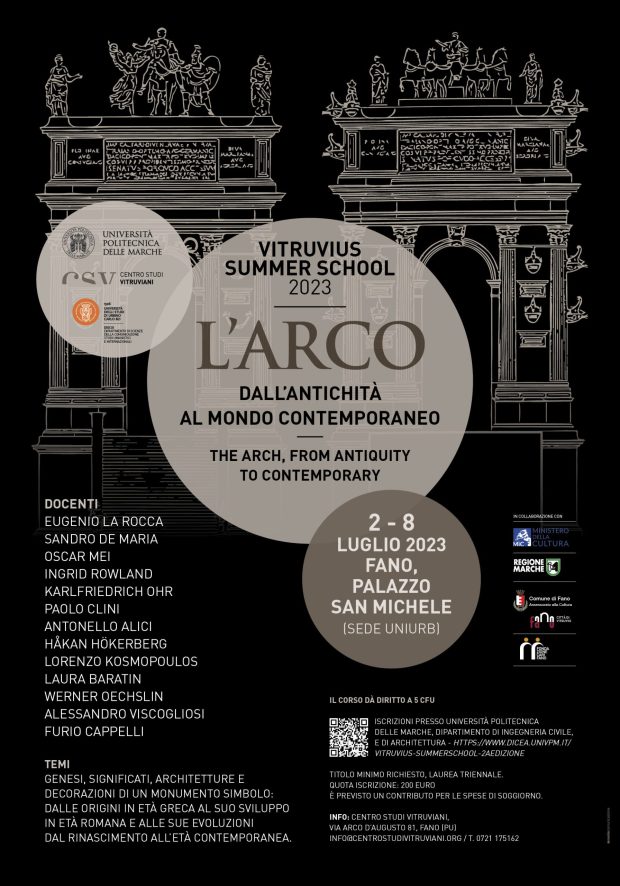 A Fano dal 2 all’8 luglio la Vitruvius Summer School