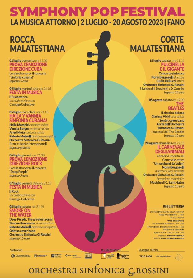 Fano, estate in musica col Symphony Pop Festival della Sinfonica Rossini
