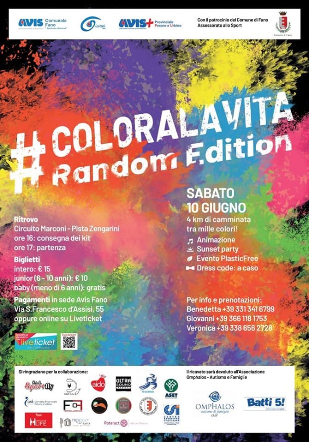 Fano, sabato torna l’appuntamento con Coloralavita