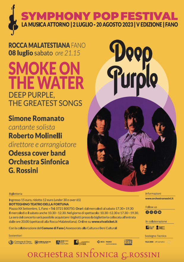 Fano, al Symphony Pop Festival arriva Smoke on the water