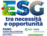 Transizione sostenibile delle imprese, BCC Fano promuove il convegno “ESG: tra necessità e opportunità”
