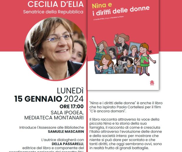 “Nina e i diritti delle donne”: Incontro con la senatrice Cecilia D’Elia