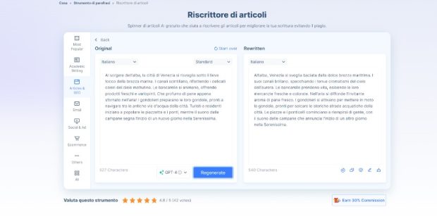 Le 4 cose che devi sapere sull’utilizzo di uno strumento di riscrittura degli articoli
