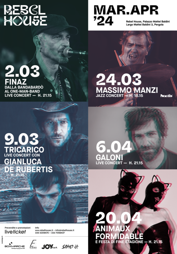 Da Finaz a Tricarico e De Rubertis, fino agli Animaux Formidables: a Rebel House inizia il secondo tempo