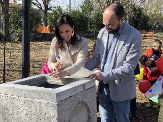 Fano, posata la prima pietra del nuovo asilo nido Girasole al Vallato