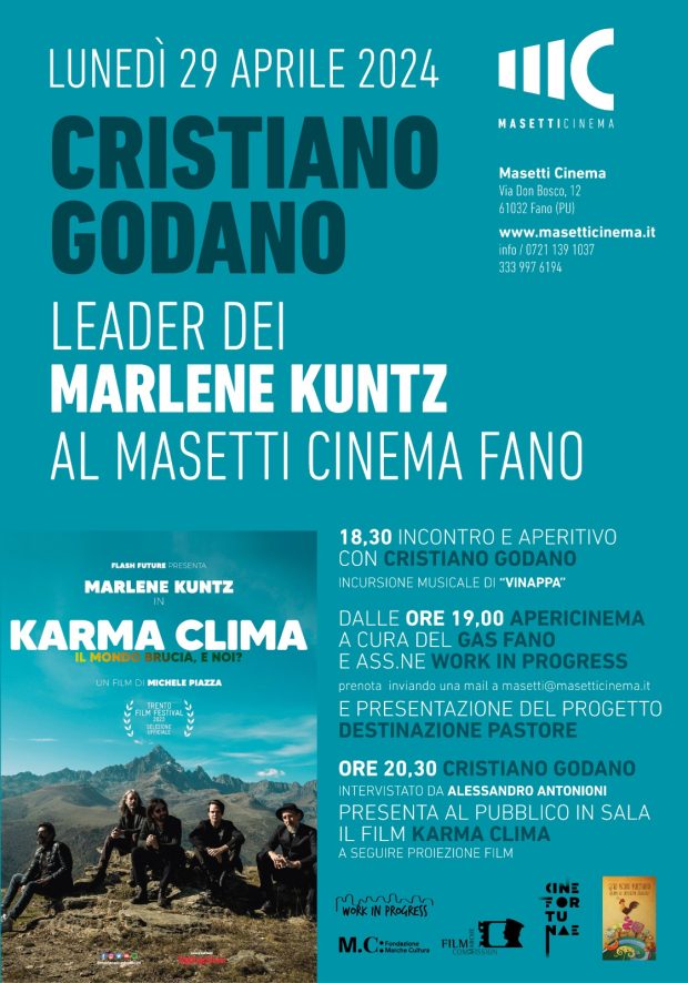 Cristiano Godano, leader dei Marlene Kuntz, oggi a Fano