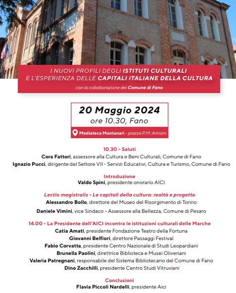 A Fano il convegno sull’esperienza delle Capitali italiane della Cultura