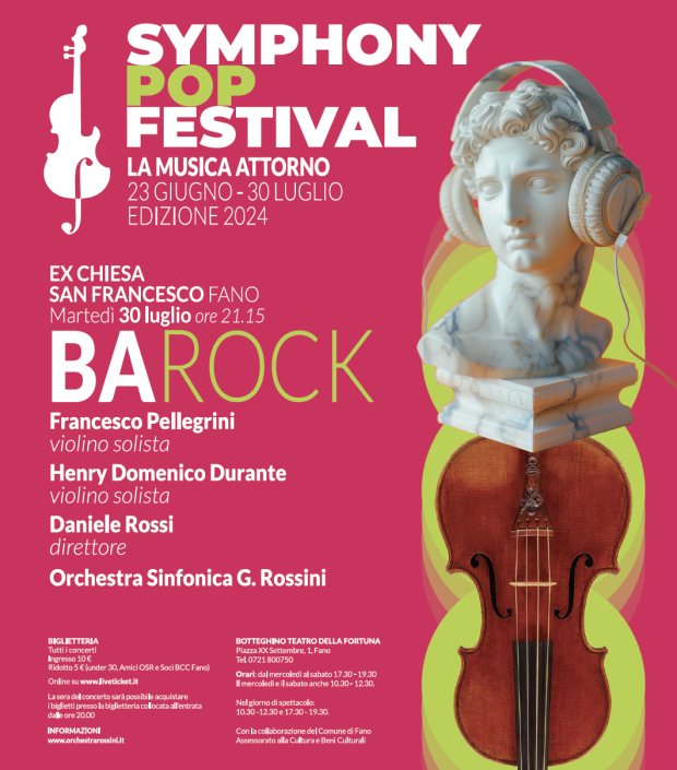 Fano, gran finale del Symphony Pop Festival con BaRock all’ex chiesa di San Francesco