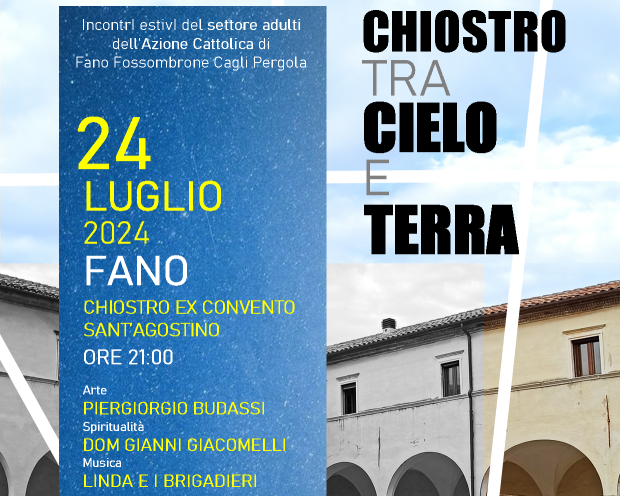 Fano, mercoledì l’evento ‘Chiostro: tra cielo e terra’