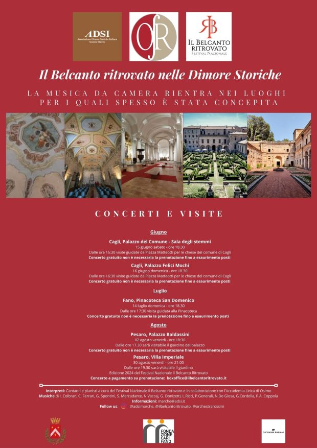 Concerti nelle dimore storiche a Fano con l’Orchestra Sinfonica Rossini