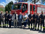 Incendio a Carignano, i complimenti del sindaco di Fano ai vigili del fuoco