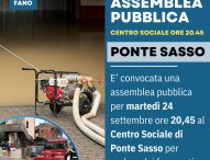 Fano: allagamenti a Ponte Sasso, la Giunta convoca un’assemblea pubblica 
