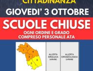 Fano, domani scuole chiuse per allerta meteo