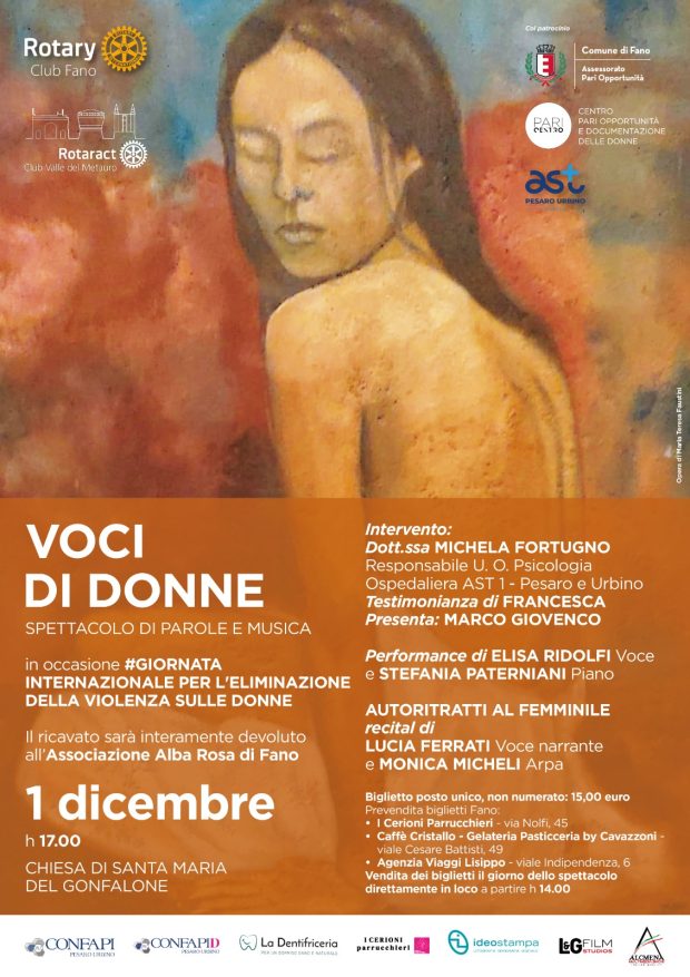 Fano, nella chiesa di Santa Maria del Gonfalone va in scena ‘Voci di donne’