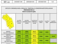 Fano, allerta meteo per il 25 aprile