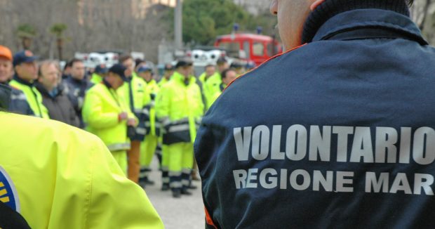 Volontari della Protezione Civile delle Marche impegnati a Roma