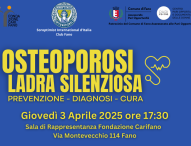Soroptimist International Club di Fano organizza il convegno “Osteoporosi Ladra Silenziosa”