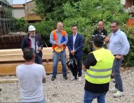 Sindaco Fano e assessore Ilari in sopralluogo al Vallato: “Nuovo nido Girasole è una priorità: avanti tutta col cantiere”