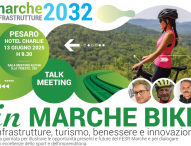 L’assessore Baldelli e il campione Moser, dialogo sulle potenzialità del cicloturismo con “In Marche Bike”