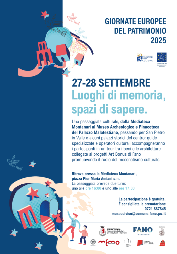 Giornate Europee del Patrimonio 2025: a Fano passeggiate culturali tra memoria e saperi