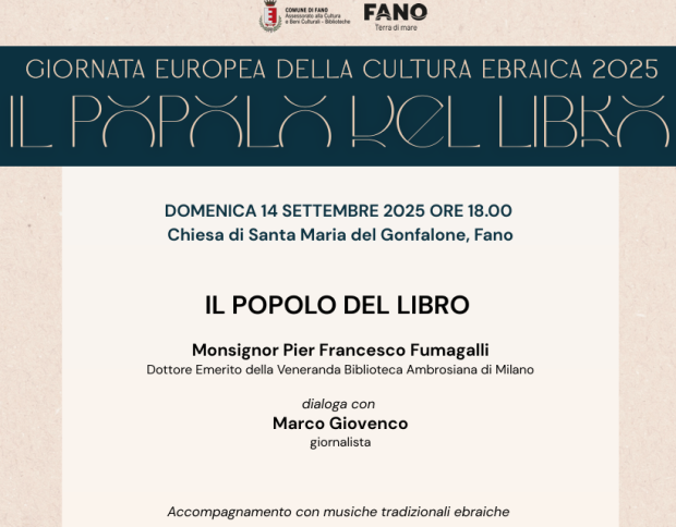 Domenica 14 settembre Fano celebra la Giornata europea della Cultura Ebraica